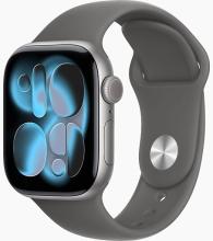 Apple Watch Series 11 46mm Space Gray Aluminum Case with Sport Band Stone Gray