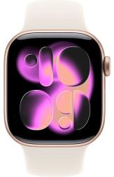 Apple Watch Series 11 42mm Rose Gold Aluminum Case with Sport Starlight